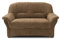 DOMO. collection Sofa Bahia FK, 2er Couch mit Federkernpolsterung, Federkernsofa in klassischem Design, 2 Sitzer, Polstermöbel 153 x 57 x 91 cm (BxTxH), braun