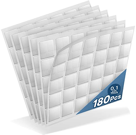 Adesivi biadesivi senza tracce per schiuma acustica e pannelli acustici, 180 pezzi, materiale poroso (25 * 25 * 1 mm)