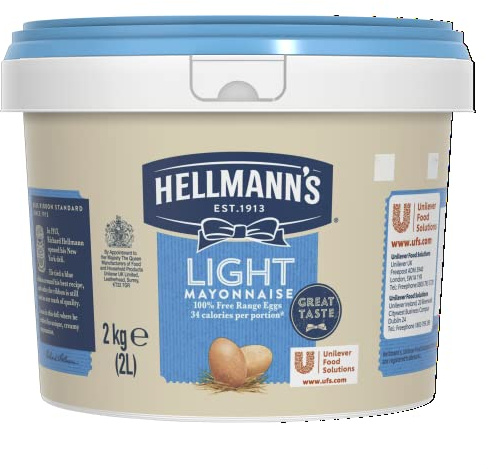 Hellmann's Light Mayonnaise, Catering Mayonnaise, 2 Litre Tub