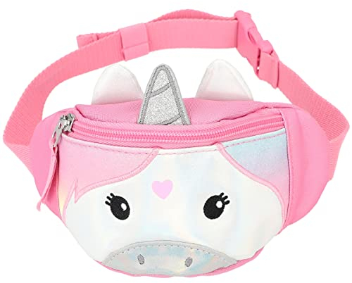 Depesche 12224 Princess Mimi – Fanny Pack Rosa für Kinder, Motiv Einhorn mit Ohren und Horn, verstellbare Umhängetasche, Mehrfarbig