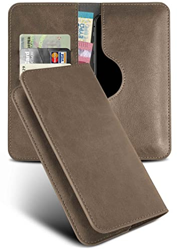 moex Purse Case für OnePlus Nord 2 5G Handytasche mit Geldbörse, Klapphülle aus PU Leder mit Kartenfach, Flip Case Schutzhülle 360 Grad Rundumschutz Booklet Lederhülle, Taupe