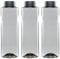 3x Tritan Premium Trinkflasche Wasserflasche 0,8 L von Greiner langlebig praktisch leicht Sport Freizeit Büro Arbeit Auto Spielplatz Wandern Fahrrad (Schwarz)