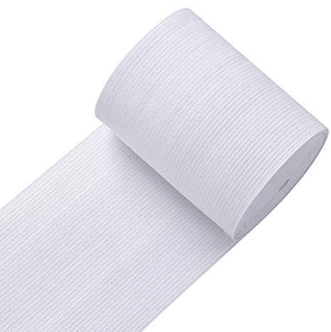 MYUREN Gummiband Weiß 75mm Breit Elastisches Band für Nähen und Haushalt DIY Handwerk (4.5 Meters)