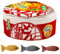 Ramen Cat Bed Cute Funny Cat Houses Warm Indoor Creative Pet Nest Covered Dog Bed (Small, Red)