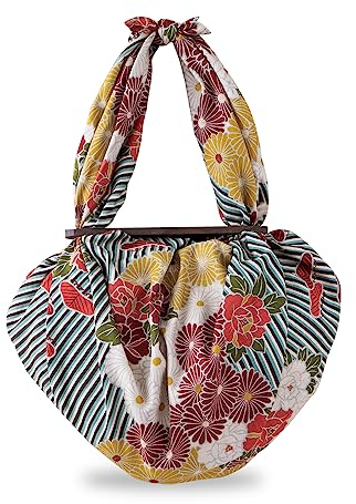 Furoshiki Großer Wickeltuch, 100 cm, hergestellt in Japan, 100 % Baumwolle, vollständig waschbar, Furoshiki Blue Line Taschenset, 100 cm, 39.5 x 39.5 pulgadas