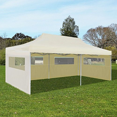 Partyzelt Pop Up Faltbar 3x6m Creme Faltpavillon Pavillon Euroland Outdoor Pavillon Wasserdichter Pavillon