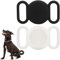 Airtag Silikon-Hundehalsband für GPS-Ortung, Schutzhülle kompatibel mit Apple Airtag, Sicherheit und Anti-Verlust (wasserabweisend, schwarz und weiß)