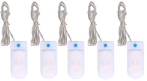 VGEBY 5 Stück Puppenhaus-Lichterketten, Elegante, Leichte, Batteriebetriebene Mini-Lichterketten für 1/12 Puppenhaus