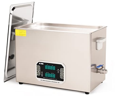 DK SONIC Ultraschallreiniger 30L, 600W Hochleistungs-Ultraschallreinigungsgerät mit Timer, Heizung und Touch-Steuerung, vielseitig einsetzbar für Motorradmotoren, Vergaser, Ketten (inkl. Korb)