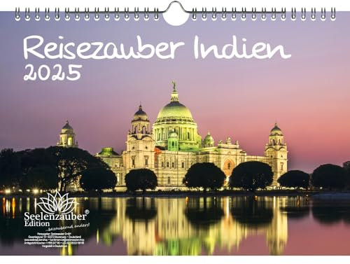 Reisezauber Indien DIN A4 Kalender für 2025 Neu-Delhi Strand Urlaub Reise Stadt und Land - Seelenzauber