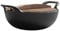 Yardwe Carbon Steel Wok Pan,Deep Frying Pan 20cm Stir-Fry Pans Skillet Everyday Chefs Pan Traditional Chinese Wok for Gas Electric Induction Cooktops Induction Black