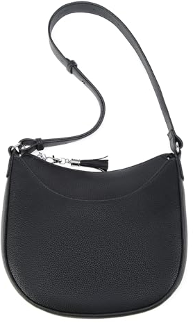 Micmores Crossbody Bag Damen Umhängetasche, Nylon Schultertasche Moon Bag Stylische Halbmond Tasche mit verstellbarer Schultergurt, Hobo Casual Handtasche für Arbeit, Reisen, Alltag (Schwarz-3)