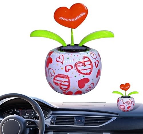 Wackelfigur Blume, Solar Wackelblumen Wackelfigur, Solar Tanzende Blume Solarblume, Auto Armaturenbrett Dekoration Innenraum Zubehör, Wackelfigur Wackelblume Tier Auto Armaturenbrett Ornament Büro