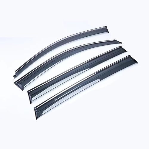 BALIJUN Auto Windabweiser für Honda CR-V 2012-2016, ABS Regenabweiser Windabweiser Seitenfenster Autofenster Luftabweiser Beschattung Auto Zubehör,Stainless Steel