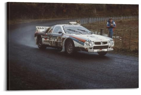 Vintage WRC Rallye-Rennwagen-Poster 037, Gruppe B, Sportwagen, dekoratives Gemälde, Leinwand, Poster, 60 x 90 cm
