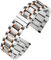 TStrap Bracelet Montre Metal Poli 17mm - Argent Rose Acier Inoxydable Dégagement Rapide Bracelets - Métallique Smart Watch Strap pour Homme Femme Remplacement - 12mm ... 20mm 22mm 24mm
