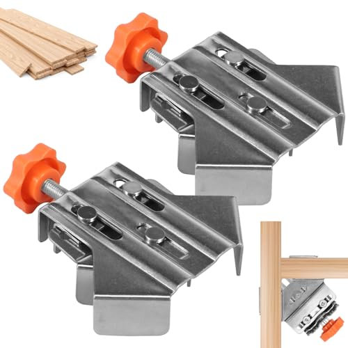2Pcs 90 Degree Right Angle Clamp, Corner Clamps for Woodwork, Precision Open and Close Type Right Angle Splicing Clamp Locator for DIY Woodworking Welding (Open)