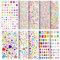 Kisvic Glitzersteine Selbstklebend, 3500 Stück Strasssteine Selbstklebend Glitzersteine zum Basteln, Klebesteine zum Basteln Sticker für Bastel-DIY, Mehrfarbig, Verschiedene Formen, Größen