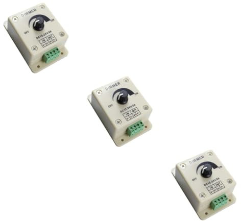 OSALADI 3 Uds Atenuador De Pared Para Luces LED Lámpara De Tira LED Interruptor De Atenuación LED Interruptor De Atenuación De Luz Interruptor De Atenuación Para Interruptores LED