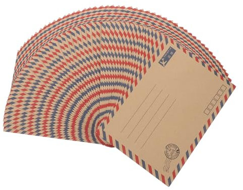 NUOBESTY 48stücke Kraftpapier Umschlag Vintage Briefumschlag Flugumschläge Grußkarten Aus Kraftpapier Briefumschläge Für Briefe Briefpapier Briefkarten Glückwunschkarten Zum Schulabschluss