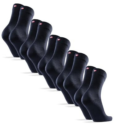 DANISH ENDURANCE Merino Wool Socks Mens, Premium Smart Mens Socks, Warm & Breathable Comfort, 3 or 5 Pack, Dark Navy, 39-42