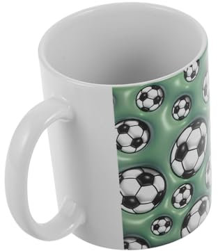 Happyyami Fußball Keramiktasse Lustige Kaffeetasse Mit Kreativem Fußballdesign Robust Und Pflegeleicht Für Sportliebhaber Für Fußballfans