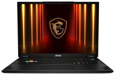 MSI Stealth 18 HX AI Gaming laptop-(18 UHD+, MiniLED, 120Hz, Intel® Core Ultra 9 275HX, NVIDIA® GeForce RTX 5080 GPU, GDDR7 16GB, 64GB RAM,2TB SSD, Windows11 Pro High-End)-Midnight Black
