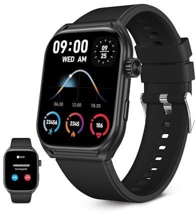 KSIX Smartwatch Urban Move Negro, Pantalla AMOLED 2.06, Mensajes, Manos Libres, Asistente Voz, 100+ Modos Deportivos