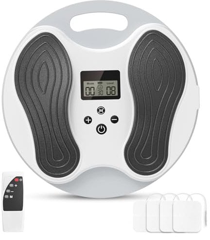 Medic Durchblutungsstimulator für Füße & Beine, EMS Fußmassagegerät, lindert Neuropathie, Knie- & Beinschmerzen, fördert die Fußdurchblutung – Elektrischer TENS Stimulator mit 4