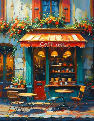 jieyisier Diamond Painting Erwachsene,Diamant Painting Café,Diamond Painting Kaffee,Diamant Painting Dilder Geeignet Für Heimwanddekoration und Feiertagsgeschenk Geben（30x40 cm）