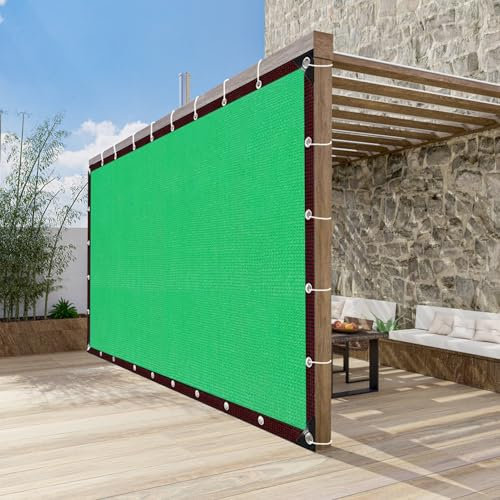 Liveinu Tenda a Vela Parasole Vela Ombreggiante Rettangolare Giardino Protezione UV 95% Tende da Sole con Corda di Nylon e Occhiellato per Esterno Giardino, verde, 5x6m