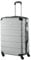 Monzana® Koffer Essential Größe XL Reisekoffer 120 Liter Volumen Hartschale Gel-Griffe 4 Rollen Kantenschutz Hardcase Schloss Füße Trolley Rollkoffer Silber