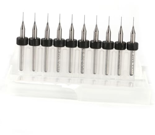 Watris Veiyi 10 Stück 0.3mm Leiterplatten Bohrer, Leiterplatte Durchgehen | Modellbau Bohrer Für Modelle, Schmuck Und Materialarbeiten