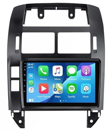 ZQWZY Navigazione GPS per Auto Android per Polo Mk4 2004-2009 1080P HD Touch Multimedia Supporto WiFi,4G,OBD2 BT Radio FM MA 12V Dab,8 Core 4G+WiFi 2G+32G
