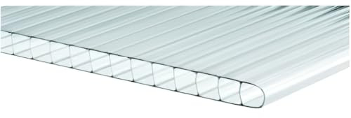 Clear Polycarbonate Roofing Sheet 10mm x 700mm x 2500mm – UV Resistant Multiwall Roof Panel for Greenhouses, Canopies, Skylights and Lean-to Structures