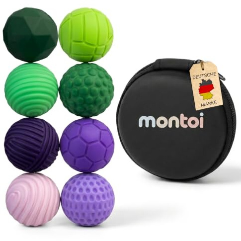 Magnetische Fidget Toys - Antistress Spielzeug mit Magnetkugeln - Focus Dots für Stressabbau und Konzentration (Grün-Lila)