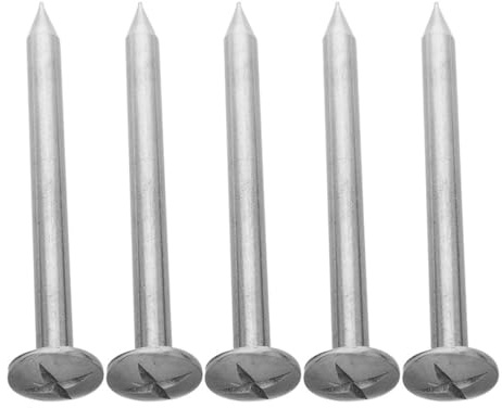 IWOWHERO Chiodi per Rilievi Topografici in Acciaio Inox 7 CM, 5 Pezzi, Marcatori per Punti di Osservazione e Controllo per Rilievo Immobiliare all'Aperto