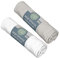 BabyCalin - 2er Set Spannbettlaken Weiß/Grau 70x140x17cm