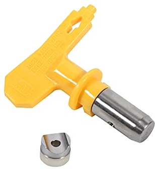 Airless Düse, Haofy Gelbe Airless Spritzpistole Düse Farbspritzpistole Tipp, Reversibel Luftlos Spritzpistolendüsen für Latexfarben, Dispersionen, Rostschutzfarben, 513