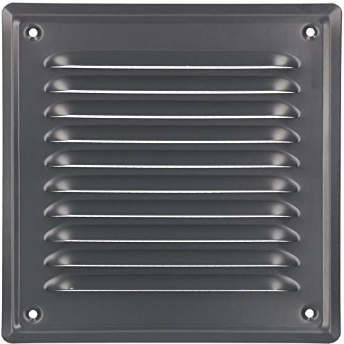 Rejilla de ventilación KOTARBAU® 165x165 mm Rejilla de escape atornillable Chimenea lacada Luz de ventilación antracita Rejilla protectora contra insectos resistente a la corrosión