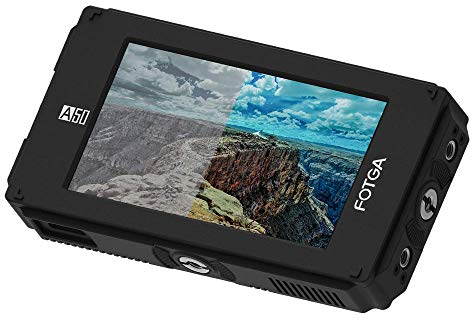 Fotga DP500IIIS A50TL 5-Zoll FHD Video Camera Feldmonitor,Berühren Bildschirm Field Monitor,3D LUT,1920x1080,HDMI 4K Input/Output,Dual NP-F Batterieplatte für DSLR Kamera 5DIII IV,A7 A7RII,A9 GH5