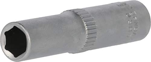 BRILLIANT TOOLS BT020953 Douille 6 pans 1/4, version longue, 7 mm [Powered by KS TOOLS]