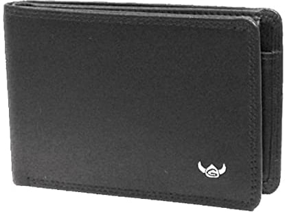 Golden Head Polo RFID Protect Petite Billfold Coin Wallet Black