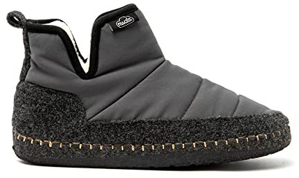 NUVOLA. Hausschuhe Herren Damen Rutschfester Sohle warm gepolstert bequem dunkelgrau 39 EU