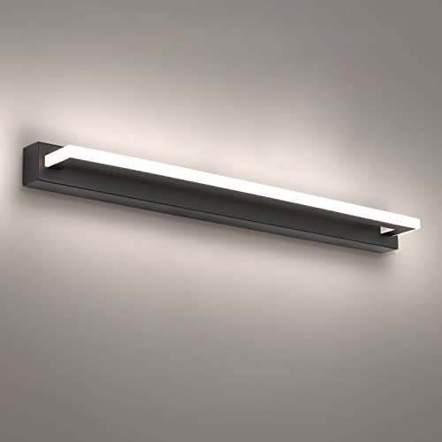 ECOBRT LED Spiegelleuchte Acryl Bad Spiegellampe 62cm Badezimmer Badleuchte IP44 Wandmontage Schanklampe Badlampe Wandleuchte Klemmleuchte 4000K Neutralweiß Schminklicht Aufbauleuchte
