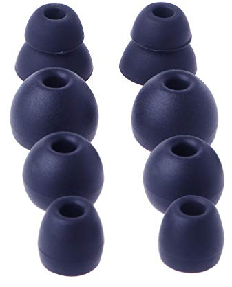 GLASSNOBLE Rocker-Kappe,4Pair Silicone Earbuds Ear Tips In-Ear Earphone Soft Cover for Powerbeats Pro Navy Blue
