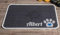 Personalised Extra Large Pet Feeding Mat | Machine Washable & Absorbent Carpet Pile | Non-Slip Backing | Little Paw Blue