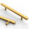 Astrée 10 Pack Gold Kitchen Cupboard Handles - 128mm Stainless Steel Cabinet Handles with Brass Finish for Cupboard Doors and Drawers