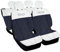 Rebeca Shop COPRISEDILI PER AUTO COMPATIBILI CON 500 MADE IN ITALY SET IN VARI COLORI (Bianco/Jeans Blu)