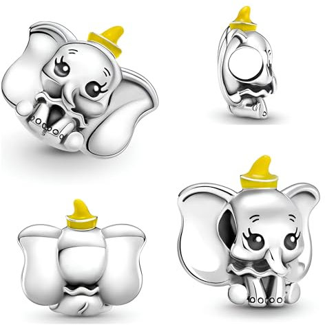 Disney Dumbo - Charm en argent sterling 925 compatible avec Pandora et autres bracelets à breloques britanniques